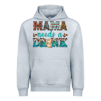 Heather Grey mama needs a drink Urban Hoodie - texasbilliewilder