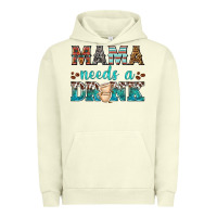 Pigment Pistachio mama needs a drink Urban Hoodie - texasbilliewilder