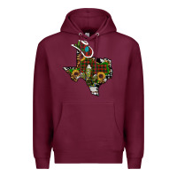 Burgundy christmas texas Premium Hoodie - RanaPortraitStore
