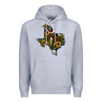 Heather Grey christmas texas Premium Hoodie - RanaPortraitStore