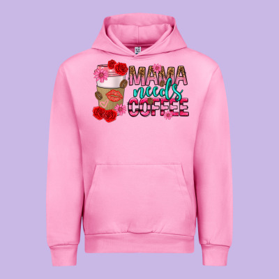 Mama Needs Coffee Mothers Day Urban Hoodie Designed By Texasbilliewilder