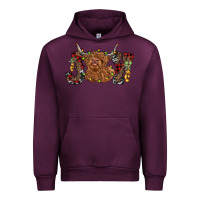 Mauve Wine joy highland cow Urban Hoodie - RanaPortraitStore