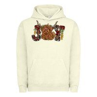 Pigment Pistachio joy highland cow Urban Hoodie - RanaPortraitStore