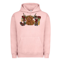 Pigment Salmon joy highland cow Urban Hoodie - RanaPortraitStore