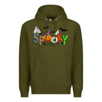 Army Green halloween spooky Premium Hoodie - Zillion Design Studio