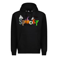 Black halloween spooky Premium Hoodie - Zillion Design Studio