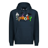 Navy halloween spooky Premium Hoodie - Zillion Design Studio