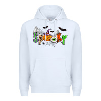 White halloween spooky Premium Hoodie - Zillion Design Studio