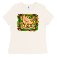 Bone st patricks day farm chicken gold eggs leopard serape glitter Ladies Tee - Artiststas