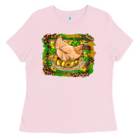 Bubblegum Pink st patricks day farm chicken gold eggs leopard serape glitter Ladies Tee - Artiststas