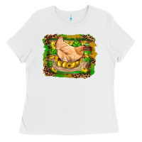 White st patricks day farm chicken gold eggs leopard serape glitter Ladies Tee - Artiststas