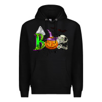 Black boo halloween Premium Hoodie - Zillion Design Studio