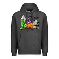 Charcoal Heather boo halloween Premium Hoodie - Zillion Design Studio