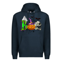 Navy boo halloween Premium Hoodie - Zillion Design Studio
