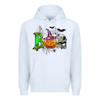 White boo halloween Premium Hoodie - Zillion Design Studio