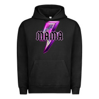 Pigment Black mama neon leopard lightning bolt Urban Hoodie - texasbilliewilder