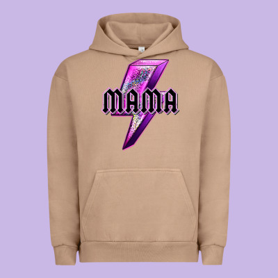 Mama Neon Leopard Lightning Bolt Urban Hoodie Designed By Texasbilliewilder