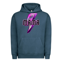 Pigment Midnight Navy mama neon leopard lightning bolt Urban Hoodie - texasbilliewilder