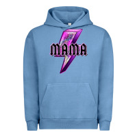 Pigment Pebble Blue mama neon leopard lightning bolt Urban Hoodie - texasbilliewilder