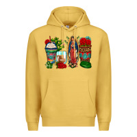 Antique Gold lady of guadalupe coffee cups Premium Hoodie - Zillion Design Studio
