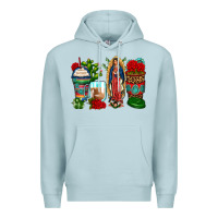 Blue Mist lady of guadalupe coffee cups Premium Hoodie - Zillion Design Studio