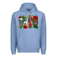 Colony Blue lady of guadalupe coffee cups Premium Hoodie - Zillion Design Studio