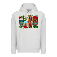 Dove Grey lady of guadalupe coffee cups Premium Hoodie - Zillion Design Studio