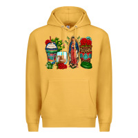 Mustard lady of guadalupe coffee cups Premium Hoodie - Zillion Design Studio