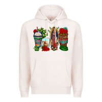 Pale Pink lady of guadalupe coffee cups Premium Hoodie - Zillion Design Studio