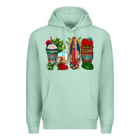 Seafoam lady of guadalupe coffee cups Premium Hoodie - Zillion Design Studio