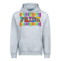 Heather Grey pride barcode Urban Hoodie - Zillion Design Studio