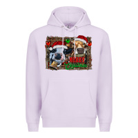 Lilac merry christmas heifers Premium Hoodie - RanaPortraitStore
