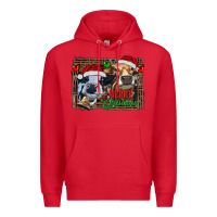 Red merry christmas heifers Premium Hoodie - RanaPortraitStore