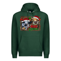 Sports Green merry christmas heifers Premium Hoodie - RanaPortraitStore
