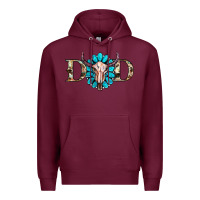 Burgundy western dad with gemstone and skull Premium Hoodie - RanaPortraitStore