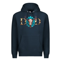 Navy western dad with gemstone and skull Premium Hoodie - RanaPortraitStore