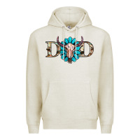 Oatmeal Heather western dad with gemstone and skull Premium Hoodie - RanaPortraitStore