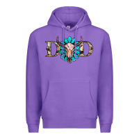 Purple western dad with gemstone and skull Premium Hoodie - RanaPortraitStore