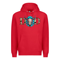 Red western dad with gemstone and skull Premium Hoodie - RanaPortraitStore
