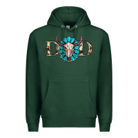 Sports Green western dad with gemstone and skull Premium Hoodie - RanaPortraitStore