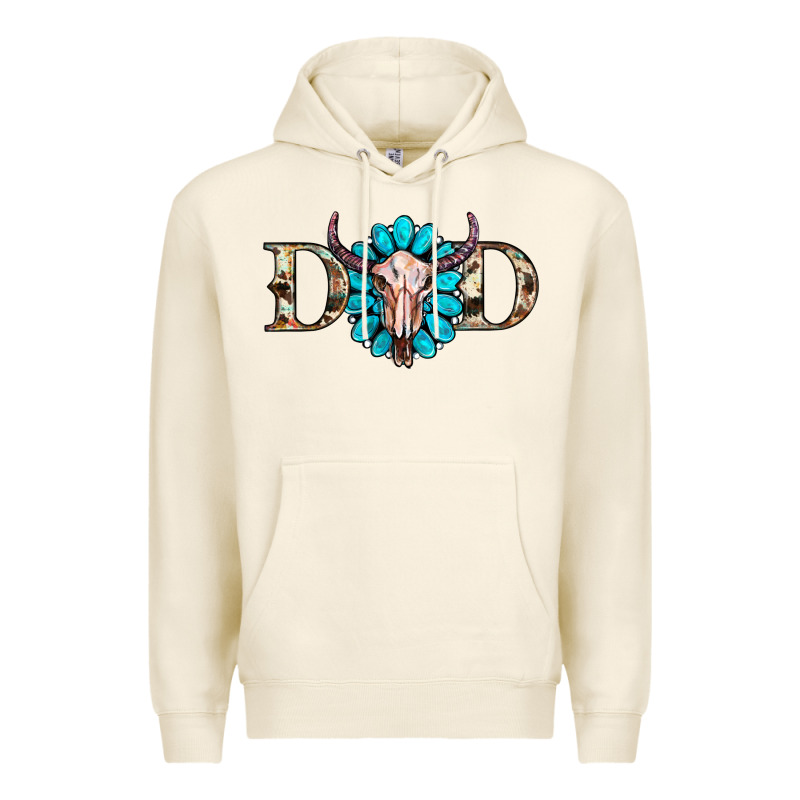 Western Dad With Gemstone And Skull Premium Hoodie by RanaPortraitStore | Teevron