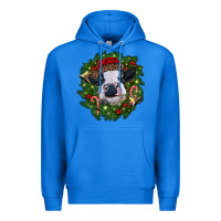 True Royal heifer cow with Christmas wreath Premium Hoodie - RanaPortraitStore