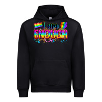 Black i am enough Urban Hoodie - Zillion Design Studio