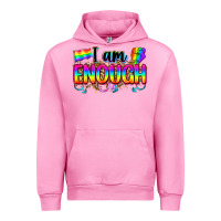 Fuchsia Pink i am enough Urban Hoodie - Zillion Design Studio