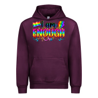 Mauve Wine i am enough Urban Hoodie - Zillion Design Studio