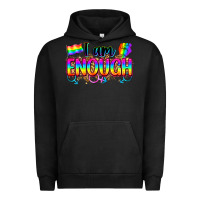 Pigment Black i am enough Urban Hoodie - Zillion Design Studio