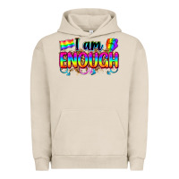 Pigment French Oak i am enough Urban Hoodie - Zillion Design Studio
