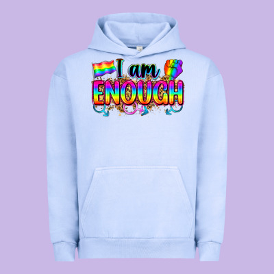 I Am Enough Urban Hoodie Designed By Zillion Design Studio