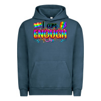Pigment Midnight Navy i am enough Urban Hoodie - Zillion Design Studio
