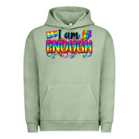 Pigment Oil Green i am enough Urban Hoodie - Zillion Design Studio